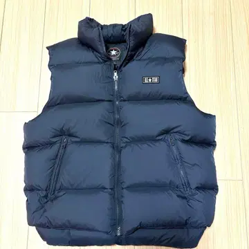 컨버스 네이비 다운 베스트 지퍼 L