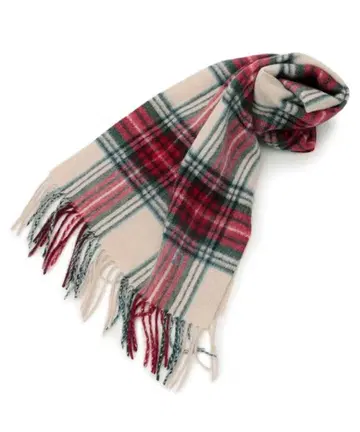 [ Safari 게재 ] 캐시미어 타탄 체크 머플러 M