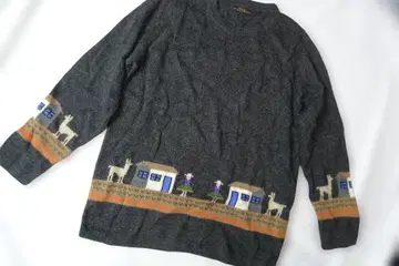 INCA 페루산 알파카 100% 인카 패턴 니트 튜닉