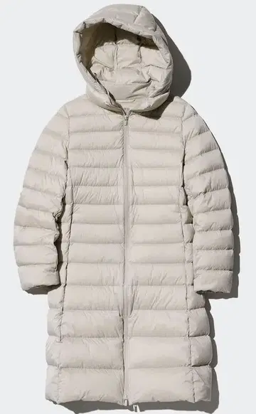 유니클로 울트라 라이트 다운 롱 코트 XS 베이지