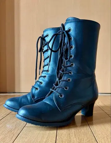 블랙 레이스업 부츠 졸업식 하카마