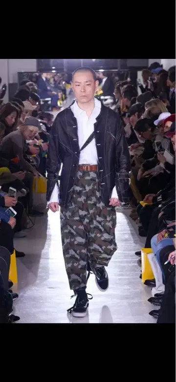 sulvam 카모 패턴 와이드 팬츠