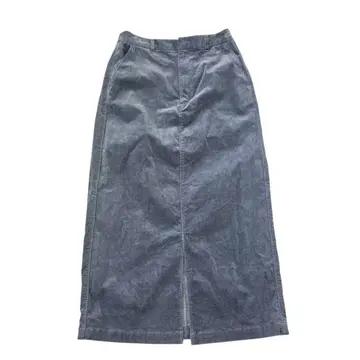 LEPSIM 코듀로이 스트레이트 스커트 (M) 블루 그레이