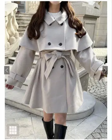 GRL 2Way 케이프 세트 코트 ze782