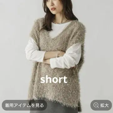 글로벌 워크 사라사라 샤기 베스트 short