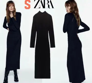 새상품 ZARA 미 실루엣! 개더 니트 롱 원피스 S 이번 시즌 완판템