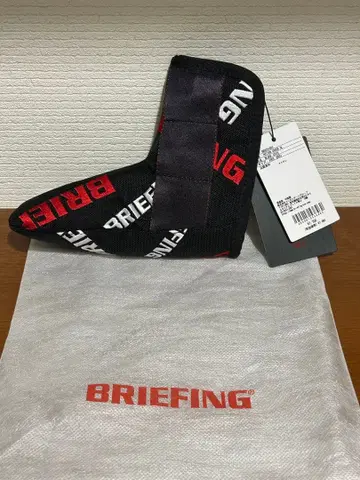 BRIEFING 퍼터용 골프헤드커버 블랙/빨간색
