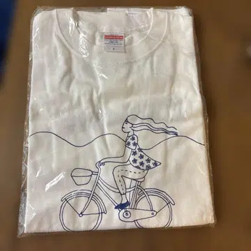 마리안 T셔츠 화이트 자전거 S