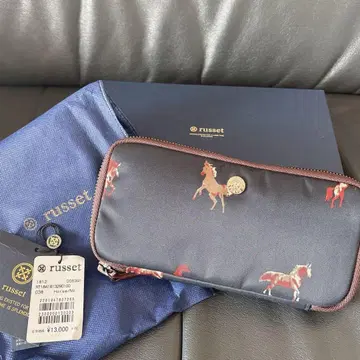 새상품급 러셋(russet) 말 프린트 장지갑 박스 포함 무료배송