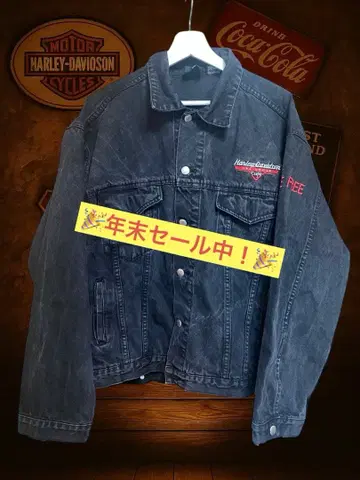 [ 연말 세일 중! ] Harley-Davidson 데님 자켓 블랙