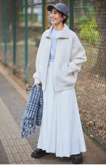 Mila Owen 본딩 더블 ZIP 블루종