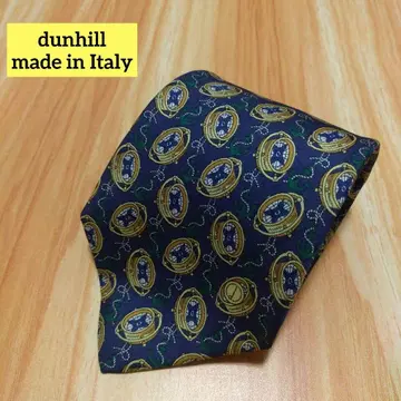 dunhill 실크 넥타이 혹성 디자인 이탈리아제