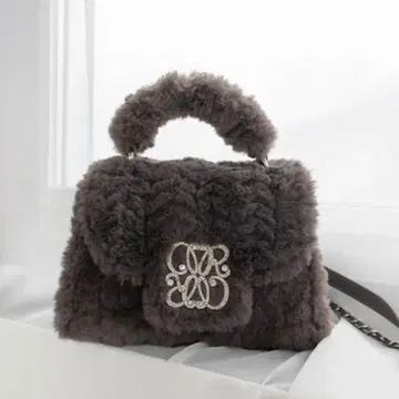 RANDA 2WAY 모노그램 숄더 퍼 백 그레이