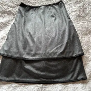 AMACA 그레이 플레어 스커트 이중 구조