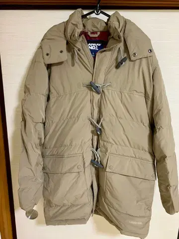 LANDS' END 베이지 더플 코트 다운 자켓 L 사이즈