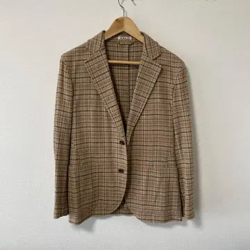 AURALEE 체크 무늬 테일러드 자켓 사이즈 3
