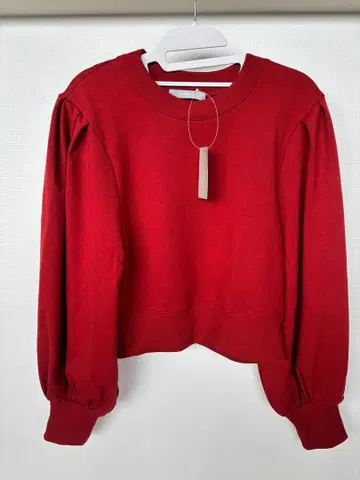 armonia 턱 슬리브 맨투맨 레드 택 포함 새상품 프리 사이즈