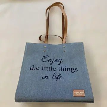 [ 미사용 새상품 ] 스퀘어 데님 토트백