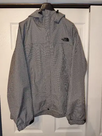 THE NORTH FACE 마운틴 파카 블랙 화이트 체크