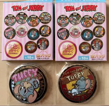 톰과 제리 타피 금 배지 2종 세트
