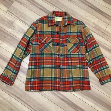 멜톤 체크 무늬 플란넬 셔츠 엘엘빈 울리치