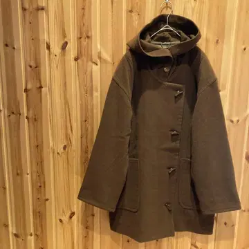 [세인트 알메이다] 코트 방한 후드 부착 포켓 브라운 계열