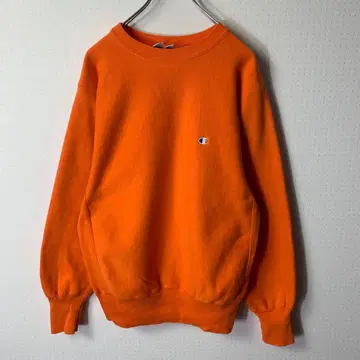 90s USA 챔피온 리버스 위브 맨투맨 오렌지 M 자수