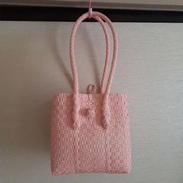 메이크업 가능 핑크 바스켓백 토트백
