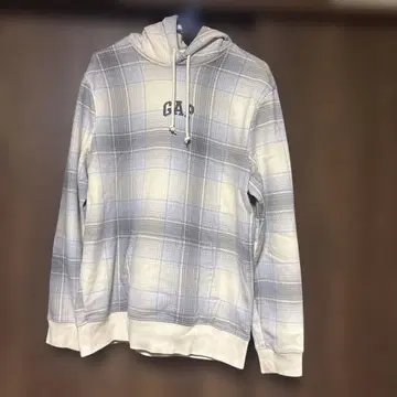 GAP 체크 무늬 후드 부착 후드티 L 사이즈