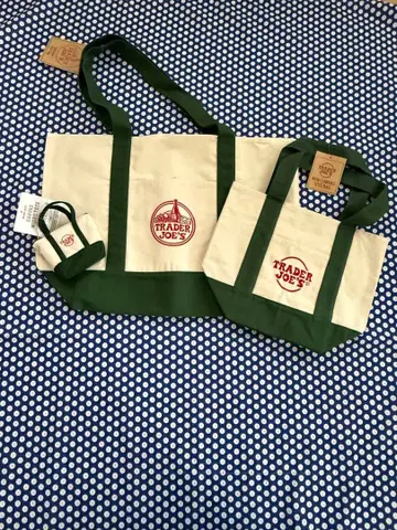 트레이더 조스 토트백 미니 토트백 에코백 세트