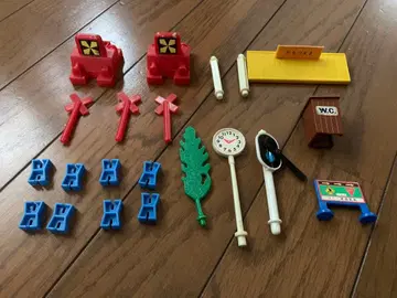 프라레일 풍경 잡화 세트 역 건물 건널목 표지 액세서리 모음