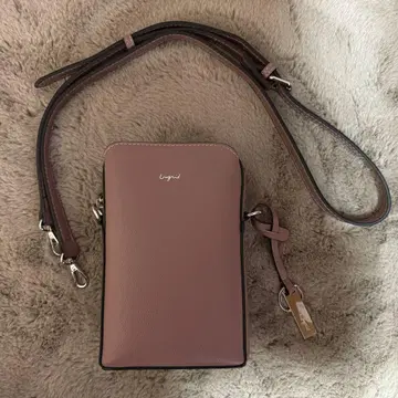 Ungrid 키링 참 포함 스마트폰 & 여권 수납 세로형 미니 포켓