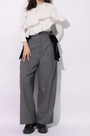 택 포함 새상품 마이 스트라다 하이 웨스트 사이드 리본 팬츠