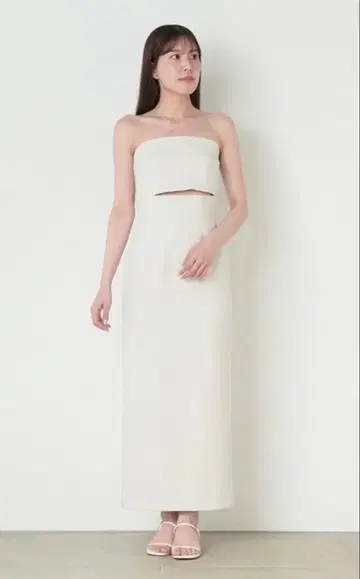 SNIDEL 2way 코르셋 뷔스티에 스커트 아이보리