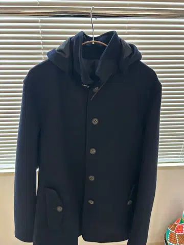 JOURNAL STANDARD 후드 부착 네이비 코트