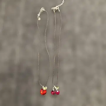 스와로브스키 목걸이 2개 세트