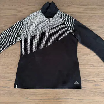 adidas 여성용 그라데이션 스트라이프 하프 지퍼 골프웨어