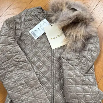 Magyar Alom 퍼 트리밍 다운 자켓 S 베이지