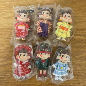 후지야 페코짱 키링 6개 세트 기모노 페코짱 하카마 페코짱