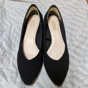 블랙 스틸레토 웨지힐 펌프스