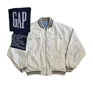 90s GAP 데님 블루종 리버서블 ma-1 vintage
