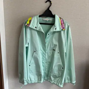 레오나르 스포츠 자켓 민트 그린 플라워 무늬 자켓