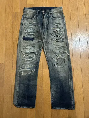 네온사인 크러쉬 데미지 데님