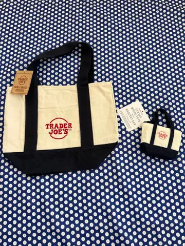 TRADER JOE'S 미니 토트백 에코백 세트 (인기 색상)