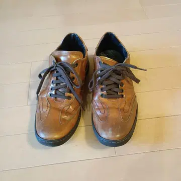 브라운 가죽 레이스업 슈즈 가죽 신발 스니커즈