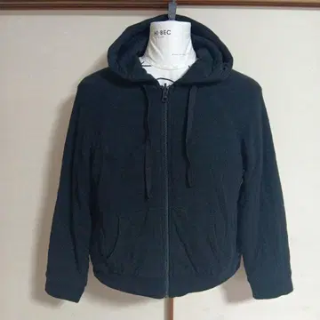 샤비 제틸 리버서블 충전솜 집업 후드티 블랙 L