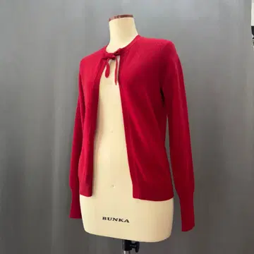 UNITED ARROWS 리본 포함 레드 가디건