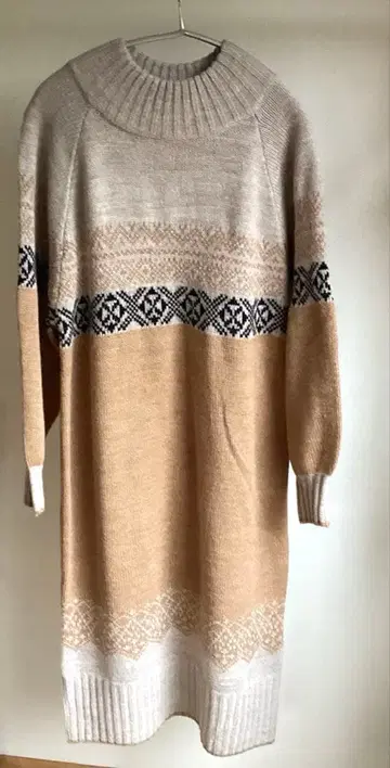 MCGREGOR 노르딕 무늬 니트 원피스