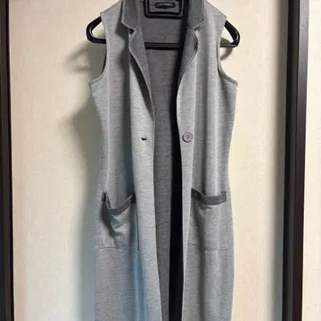 그레이 롱 베스트 2 포켓