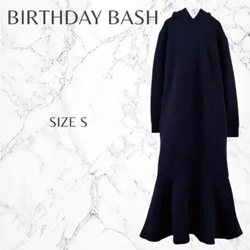 벌스데이 바쉬 맨투맨 원피스 S 롱 플레어 후드 캐주얼